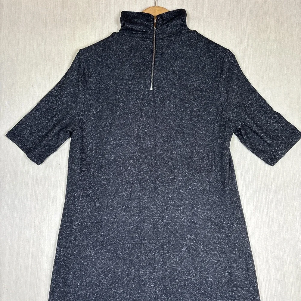 Philosophy Womens Dress Sz L‎ Gray Mock Neck Super Soft A Line Classic NEW